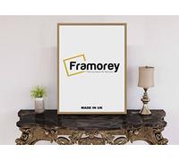 FRAMOREY Thin Matt Oak Poster Frame, Wooden Effect Photo Frames, 80x60 CM Size Picture Frames, Wall Display Hanging Frames, Photo Print Frames