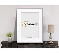 FRAMOREY Thin Matt Silver Photo Frame 14x11" Size Picture Frame With 11x9" Size White Mount, Flat Wooden Effect Photo Frame, Home Décor Frame, Wall Art Poster Frame