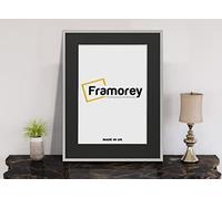 FRAMOREY Thin Matt Silver Photo Frame 14x12" Size Picture Frame With 12x10" Size Black Mount, Flat Wooden Effect Photo Frame, Home Décor Frame, Wall Art Poster Frame