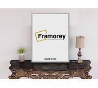 FRAMOREY Thin Matt Silver Poster Frame, Wooden Effect Photo Frames, 40x50 CM Size Picture Frame, Wall Display Hanging Frames, Photo Print Frame