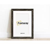 FRAMOREY Vintage Distressed Picture Frame, 34x16" Size Black Picture Frame With 30x12" Size White Mount, Wall Hanging Frames, Personalized Frames
