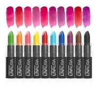 Fran Wilson MOODmatcher Lipstick, 10PC Collection of the Original Color-Change Lipstick - 12 HOUR Long Wear, Enriched with Aloe & Vitamin E for Ultra-Hydration and Moisture, Waterproof, Smudgeproof, Fadeproof & Kissproof, 0.12 Oz (3.5g) each