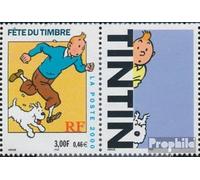 France 3445C Zf with zierfeld unmounted mint/never hinged ** MNH 2000 comic character tintin (Stamps for collectors) comics