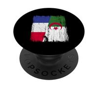 France Algeria Half Flag French Algerian Heritage PopSockets Adhesive PopGrip