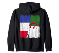 France Algeria Half Flag French Algerian Heritage Zip Hoodie