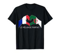 France and Algeria French Algerian The Perfect Mix Heart T-Shirt