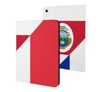 France And Costa R-ica Flag Cute Tablet Case Unisex Slim Hard Protective Cover Compatible with iPad 9th/ 8th/ 7th