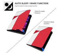 France And Costa R-ica Flag Cute Tablet Case Unisex Slim Hard Protective Cover Compatible with iPad 9th/ 8th/ 7th