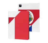France And Costa R-ica Flag Cute Tablet Case Unisex Slim Hard Protective Cover Compatible with iPad 9th/ 8th/ 7th