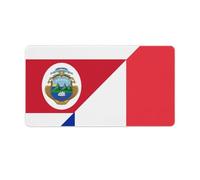France And Costa R-ica Flag Large Desk Mat Trendy Gaming Mouse Pad Rubber Base Non-Slip Home Office Mouse Mat Laptop Desk Pad