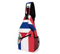 France And Costa R-ica Flag Trendy Crossbody Bag for Women Men Sling Bags Shoulder Chest Backpack Hiking Running