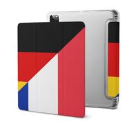 France And Germany Flag Cute Tablet Case with Pencil Holder Unisex Slim Hard Protective Cover Compatible with iPad 2020 /Pro 2020/2020 AIR 4 /Pro 2021