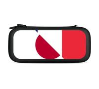 France and Japan Flag Printed Slim Carrying Case for Switch Hard Portable Protective Cover for Game Card