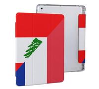 France And Lebanese Flag Cute Tablet Case with Pencil Holder Unisex Slim Hard Protective Cover Compatible with iPad 2020 /Pro 2020/2020 AIR 4 /Pro 2021