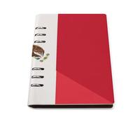 France And Mexican Flag Leather Refillable Notebook with 90 Sheets Travel A5 Notebooks Writing Journal Personal Planner