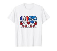 France and Scotland Hearts Friendship T-Shirt