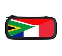 France and South Africa Flag Protective Carrying Case for Switch Travel Cases Cover with Game Card Bag