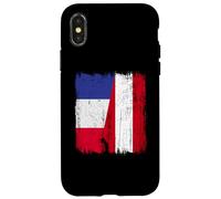 France Austria Half Flag French Austrian Heritage Case for iPhone X/XS