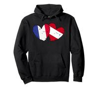 France Austria Heart Flag French Austrian Friendship Pullover Hoodie