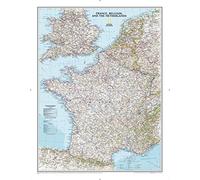 France, Belgium, and The Netherlands Classic, laminated: Wall Maps Countries & Regions (National Geographic Reference Map)