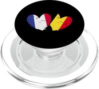 France Belgium Love Heart French Belgian Dual Nationality PopSockets PopGrip for MagSafe