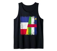 France Central African Republic Half Flag French CAR Roots Tank Top