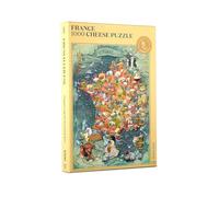 France Cheese Puzzle - 1000 Pieces Puzzle for Adults - Hand-Drawn Jigsaw Puzzle Featuring Unique Diversity from Normandy to Corsica