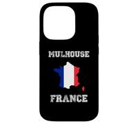 France Distressed Flag Mulhouse Pride Case for iPhone 14 Pro