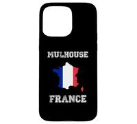 France Distressed Flag Mulhouse Pride Case for iPhone 15 Pro Max