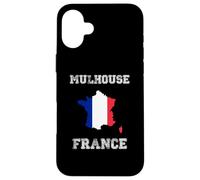 France Distressed Flag Mulhouse Pride Case for iPhone 16 Plus
