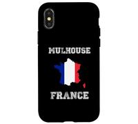 France Distressed Flag Mulhouse Pride Case for iPhone X/XS