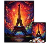 France Eiffel Tower JigsawPuzzle 1000 Pieces for Adults Jigsaw Puzzles for Adults Ideal for Family Fun Relaxation 1000 PCS(75x50cm)