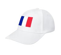 France Flag Baseball Cap,Summer Adjustable Classic Low Profile Hat for Men Women,The Ultimate Accessory for Outdoor Activies White