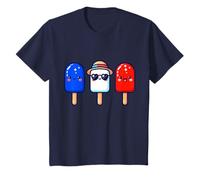 France Flag blue white red child cute ice cream T-Shirt