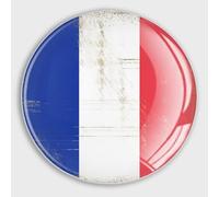France Flag Country Refrigerator Magnets Glass Small Round Fridge Magnets, Multi-Use Premium Magnets for Fridge, Locker, Whiteboard, Billboard, Kitchen, Office, School Travel Souvenir
