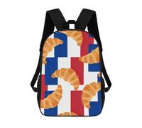 France Flag French Bread Classic Mens Backpack Womens 17 Inch Shoulder Bag