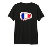 France Flag Rock Climbing Carabiner Premium T-Shirt