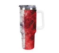 France Flag Smoking Style Large Capacity Car Cup 40 Oz Stainless Steel Insulated Travel Cup with Handle Straw