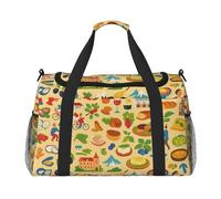 France Food Culture Art Print Print Daily essentials Large Capacity Hand Carry Bag for Weekend Getaways style Bags