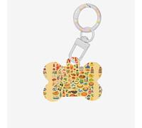 France Food Culture Art Print Printing Bone Shaped Dog Tag Pet Id Tags,Acrylic Dog Tags Cat Tags with Ring for Dog Cat,Pendant Crafts