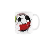 France Football Mug - Football Team French Flag Sports Championship Tournament Games Gift - Tea/Coffee Ceramic Red & White Cup Present