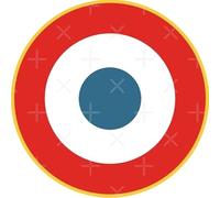 France French Air Force Aircraft Roundel 4" (100mm) Vinyl Sticker, Decal