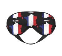 France French Map Flag Eye Mask Sleep Mask Light BlockBlindfold Night Eyes Cover Soft Pressure-Free Eyeshade with Elastic Strap for Home Travel Office Nap Yoga