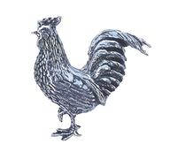 FRANCE FRENCH RUGBY COCKEREL - Badge Hand Made From Solid Pewter In The UK