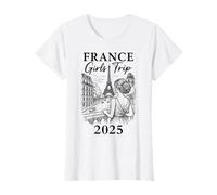 France Girls Trip 2025 Travel Girls Paris Vacation T-Shirt