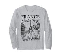 France Girls Trip Travel Girls Paris Vacation Long Sleeve T-Shirt