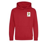 France Graffiti Frame Kids Hoodie - Red / 5-6 years