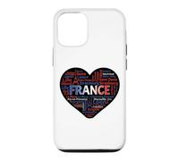 France Heart Typography Map Paris French Cities Word Cloud G Case for iPhone 12/12 Pro