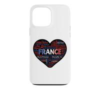 France Heart Typography Map Paris French Cities Word Cloud G Case for iPhone 13 Pro Max
