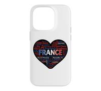 France Heart Typography Map Paris French Cities Word Cloud G Case for iPhone 14 Pro